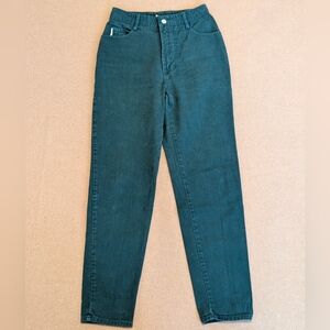 Vintage Bongo Forest Green High Rise Straight Leg Denim Jeans